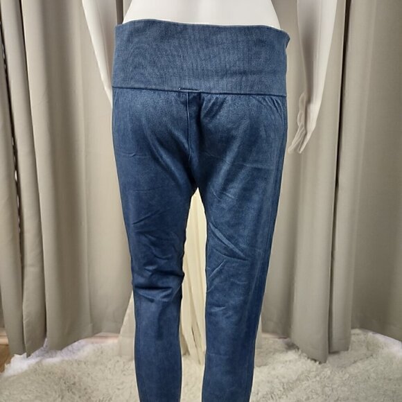 No Boundaries Blue, Waist Slimming Pull On Ankle Leggings, Capris Size XXL (19) - Picture 4 of 9